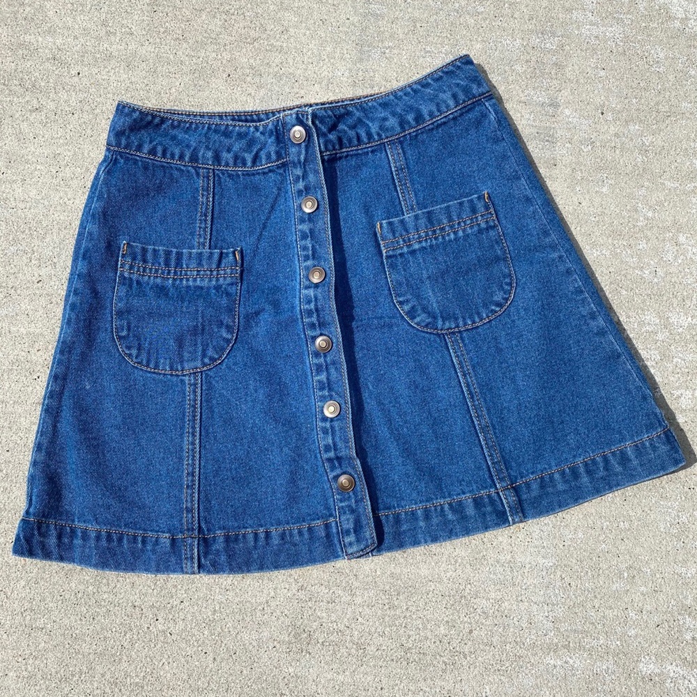Denim Button Up Skirt